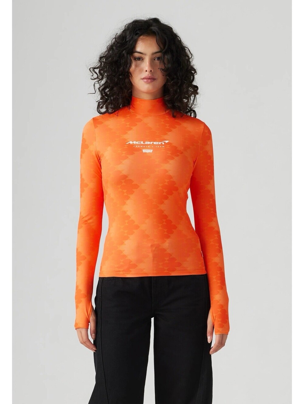 Levi's x McLaren Women's Secondskin Top Slim Fit Size Large Thumbholes